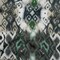 1 Yard Slubbed Gauzy Cotton Woven Dark Blue Seafoam and Beige Ikat Geometrics
